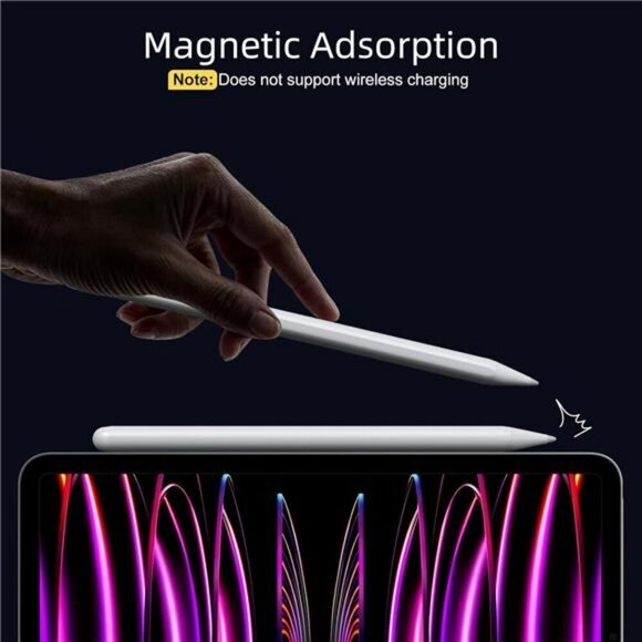 Stylus Pen for iPad 9th&10th Generation-2X Fast Charge Active Pencil Gen-White - Picture 5 of 7